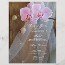 Menú rústico del boda de la elegancia flyer a todo color