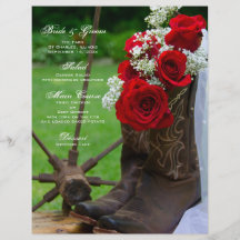 Menú rústico del boda del país de los rosas tarjetón