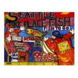 Mercado de pescados de Seattle tarjetas postales