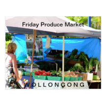 Mercado de producción de viernes - parada de la fr postales