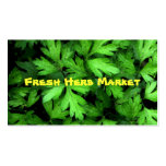 Mercado fresco de la hierba tarjeta personal
