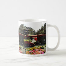 Mercado rosado de la flor en la plaza principal, B Tazas De Café