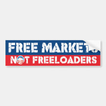 Mercados libres - no Freeloaders Etiqueta De Parachoque