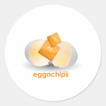Mercancía de Eggnchips Etiqueta Redonda