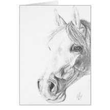 Mercancía equina intemporal del arte felicitación