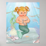 MerGirl con las estrellas de mar Poster