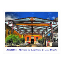 MERIDA - Mercado de Calatrava & Casa Benito Tarjeta Postal