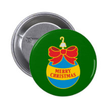 Merry Christmas tree bauble Anstecknadel