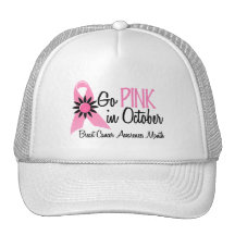 Mes de la conciencia del cáncer de pecho gorras de camionero