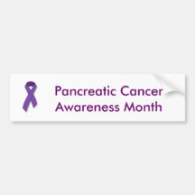Mes de la conciencia del cáncer pancreático pegatina de parachoque