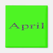Meses del año - abril imanes  