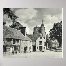 Mesón blanco del ciervo, Chilham, Cantorbery Poster