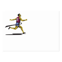 Meta corriente del atleta del corredor de maratón plantillas de tarjetas personales