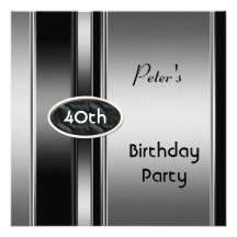 Metal al 40.o hombre para hombre blanco de plata d invitación personalizada
