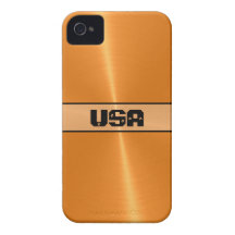 Metal brillante anaranjado 5 del acero inoxidable iPhone 4 carcasa