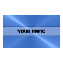 Metal brillante azul 3 del acero inoxidable plantillas de tarjetas personales
