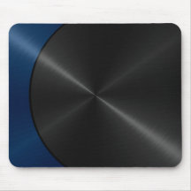 Metal brillante azul y negro 2 del acero inoxidabl alfombrilla de ratones