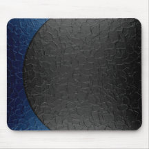 Metal brillante azul y negro del acero inoxidable tapetes de ratón