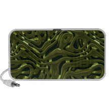 Metal derretido verde portátil altavoz