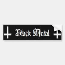 Metal negro pegatina de parachoque