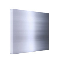 Metal plateado cepillado texturizado lienzo envuelto para galerías