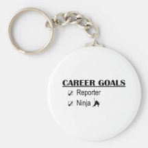 Metas de la carrera de Ninja - reportero Llavero Personalizado