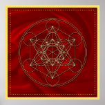 Metatrons dado - Merkaba estrella Tetraeder - Poster