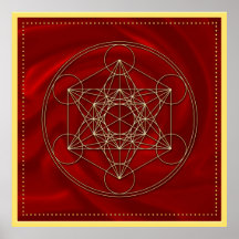 Metatrons dado - Merkaba estrella Tetraeder - Poster