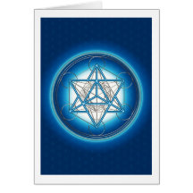 Metatrons Würfel -  Merkaba -  Blume des Lebens Karte