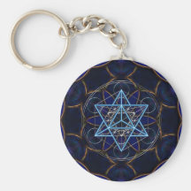 Metatrons Würfel -  Merkaba - Stern Tetraeder Schlüsselanhänger