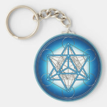Metatrons Würfel -  Merkaba - Stern Tetraeder Schlüsselanhänger