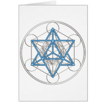 Metatrons Würfel -  Merkaba - Stern Tetraeder Karte