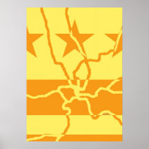 Metro de DC invertido - oro Poster