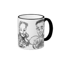 Metrotennis Caricatures 13d Taza De Café