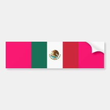 Mexicano de Bumpersticker de la bandera de México Etiqueta De Parachoque