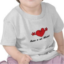 Mexicano divertido Amo una mamá Baby del MI Camiseta