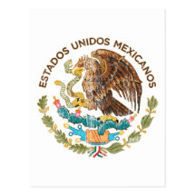 México - sello de los mexicanos de los unidos de l tarjetas postales