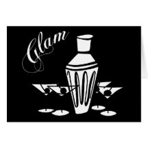 Mezcla atractiva de Martini - negro y blanco Felicitaciones