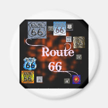 Mezcla de la ruta 66 imanes para frigoríficos