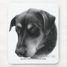 Mezcla del Rottweiler-Laboratorio Alfombrilla De Raton
