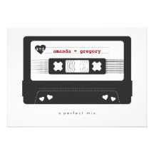 Mezcla perfecta - reserva de la cinta de la mezcla invitacion personalizada