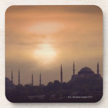 Mezquita azul y Hagia Sophia Turquía, Estambul Posavasos De Bebida