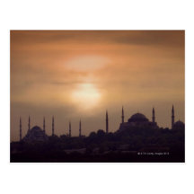 Mezquita azul y Hagia Sophia Turquía, Estambul Tarjeta Postal
