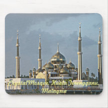Mezquita cristalina, Kuala Terengganu, Terengganu, Tapete De Raton