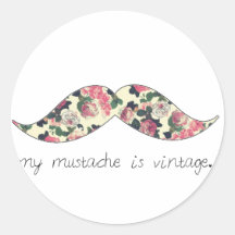 mi bigote es pegatina del vintage
