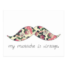 mi bigote es postal del vintage