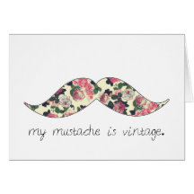 mi bigote es tarjeta del vintage