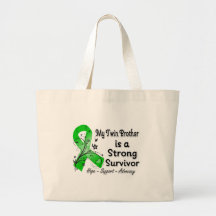 Mi Brother gemelo es una cinta fuerte del verde de Bolsa De Mano