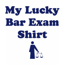 Mi camisa afortunada del examen para ejercer la ab