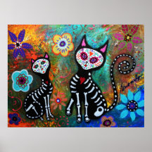 MI CATS DIA DE LOS MUERTOS POSTERS
